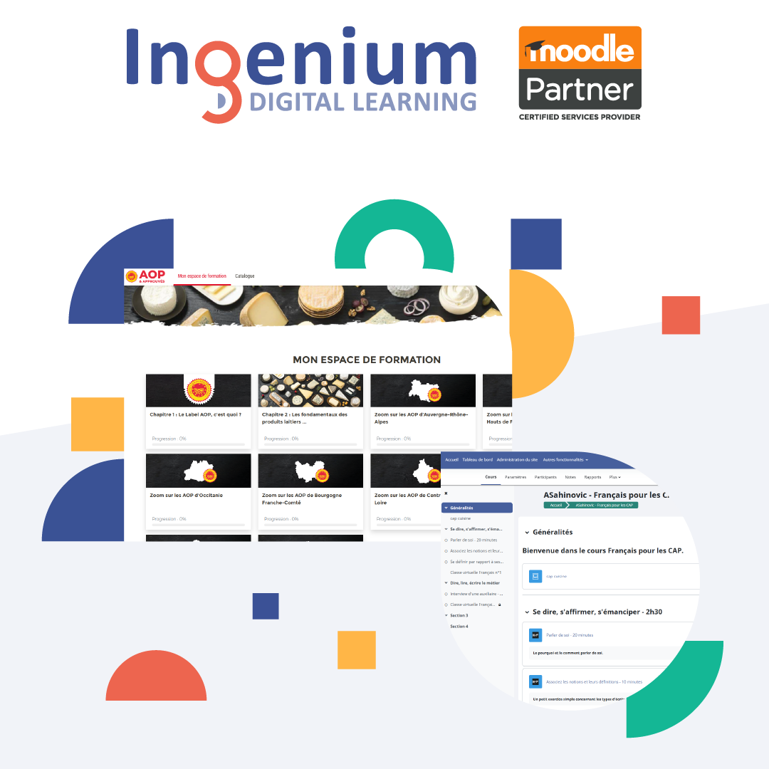 Visuel de deux plateformes réalisées par Ingenium digital learning